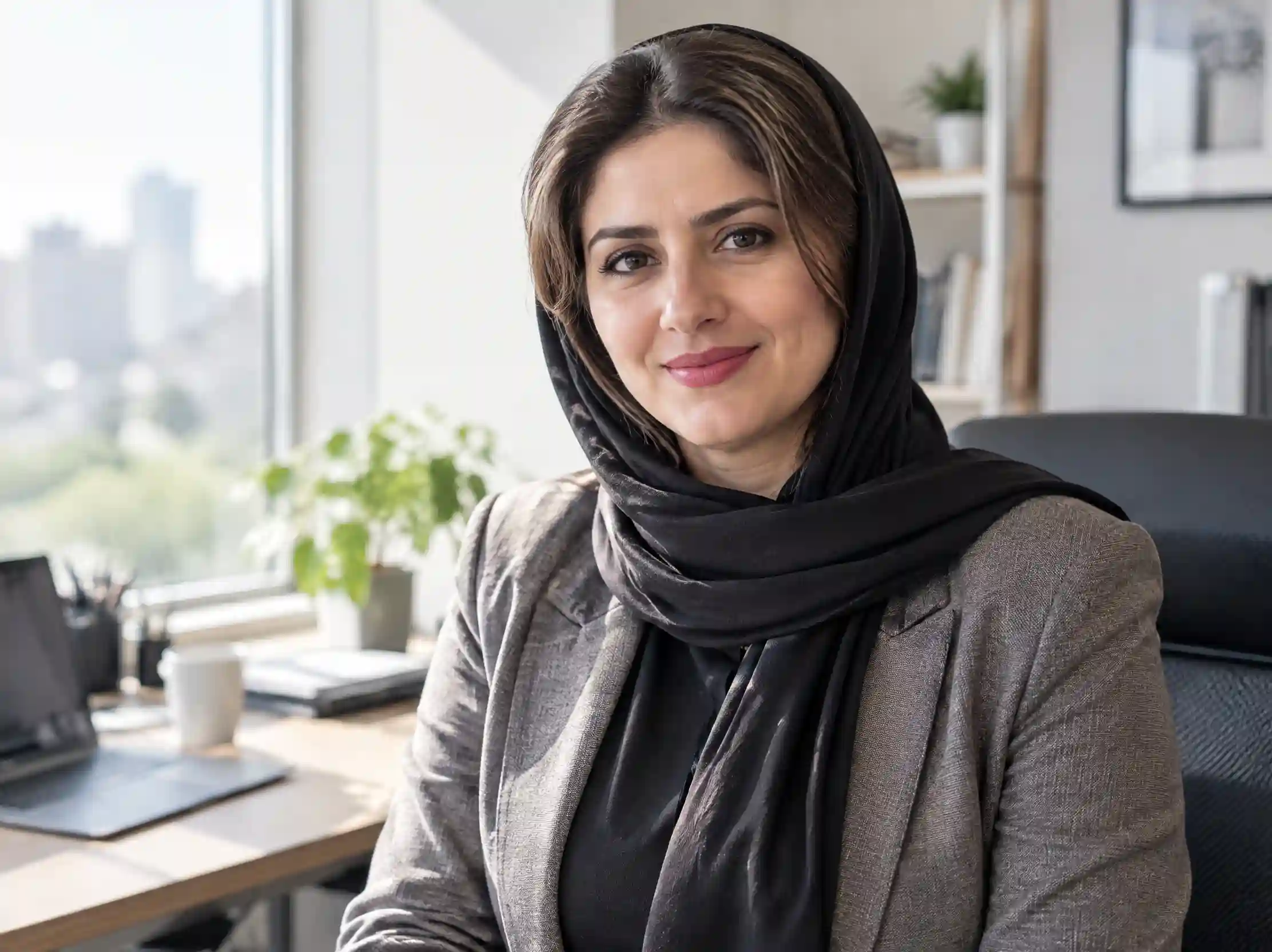 پرتره حرفه‌ای زنانه با هوش مصنوعی برای هوشی
